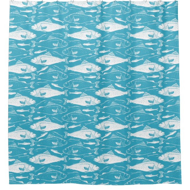 Cortina Para Box Padrão de Peixe (Frente)