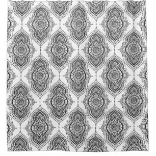 Cortina Para Box Padrão de queda do Abstrato preto