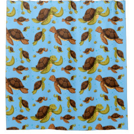 Cortina Para Box Padrão de Tartaruga do Mar