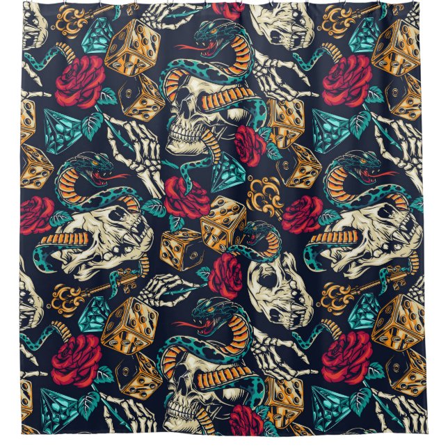 Cortina Para Box Padrão de Tatuagem Retroativa (Frente)