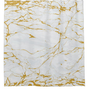 Cortina Para Box Padrão de textura do Ouro mármore sem costura