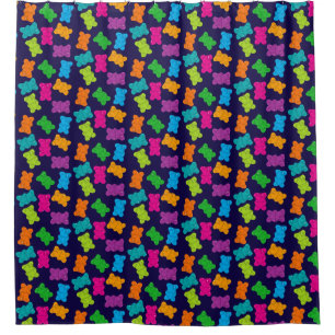 Cortina Para Box Padrão de Ursinhos Gummy