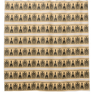 Cortina Para Box Padrão de vetor arábico legante em Peach e Beige