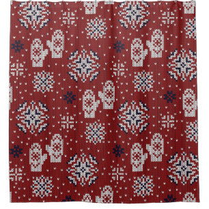 Cortina Para Box Padrão Decorativo do Natal de Inverno
