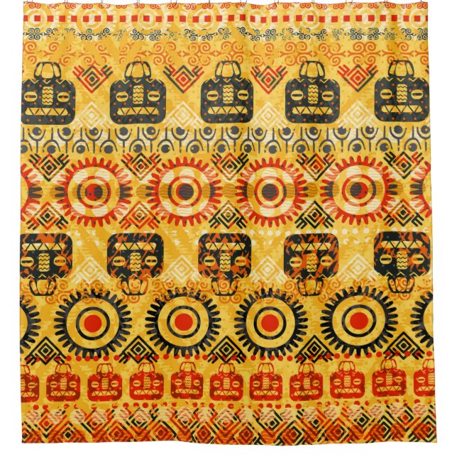 Cortina Para Box Padrão descontínuo tribal (Frente)