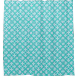 Cortina Para Box Padrão dos círculos do azul marinho e do mar