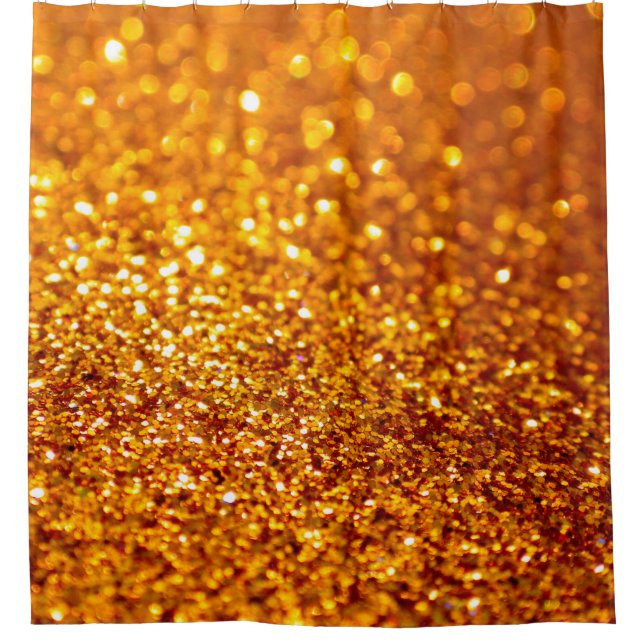 Cortina Para Box Padrão Dourado de brilho (Frente)