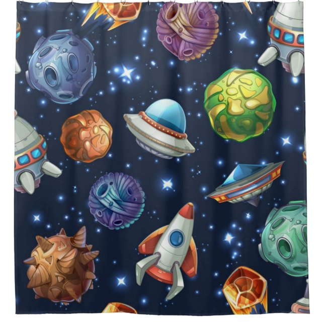 Cortina Para Box Padrão espacial (Frente)