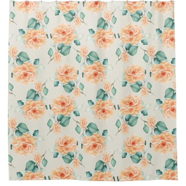 Cortina Para Box Padrão Floral (Frente)