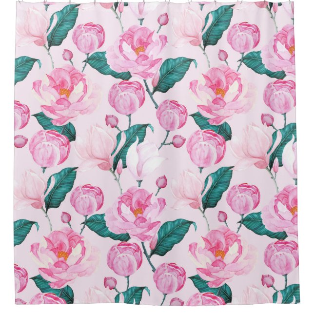 Cortina Para Box Padrão Floral (Frente)