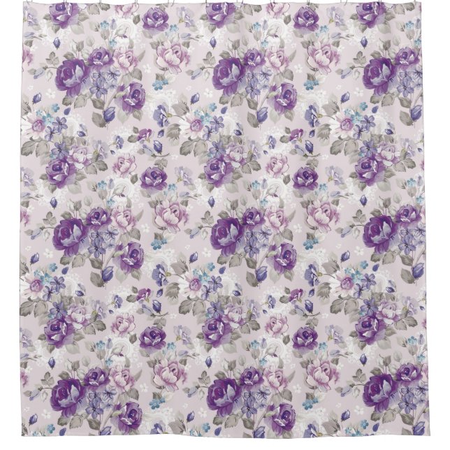 Cortina Para Box Padrão Floral (Frente)