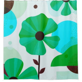 Cortina Para Box Padrão Floral Abstrato