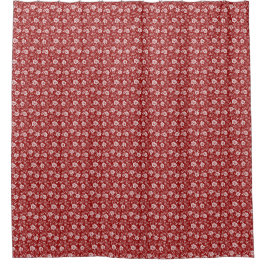 Cortina Para Box Padrão Floral Barroco Monocromático, Branco em Ver