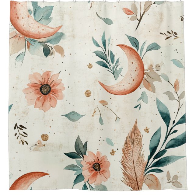 Cortina Para Box Padrão Floral Celestial (4) (Frente)