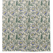 Padrão floral contínuo em azul, amarelo e branco