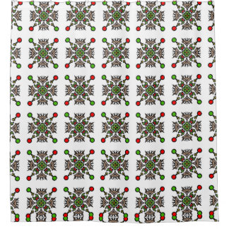Cortina Para Box Padrão Floral Mandala Sem Costura