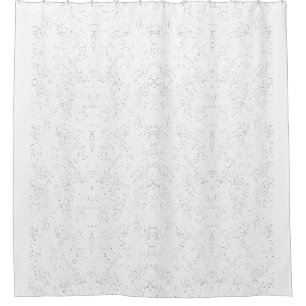 Cortina Para Box Padrão Floral Monocromático – Arte Elegante e Sem
