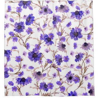 Cortina Para Box Padrão floral sem costura com flores marigdold