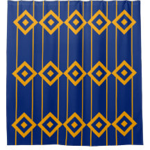 Padrão geométrico azul e amarelo elegante