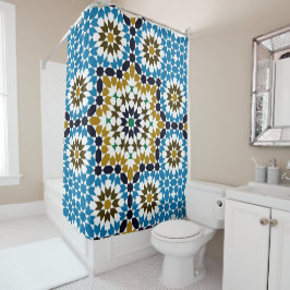 Cortina Para Box Padrão Geométrico Boho Tradicional Mosaico Marroqu
