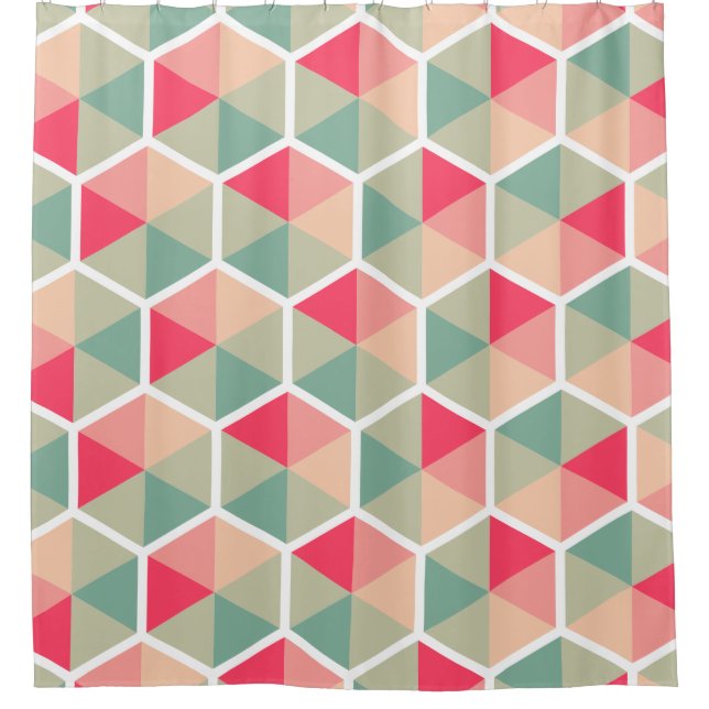 Cortina Para Box Padrão Hexagon 04 (Frente)