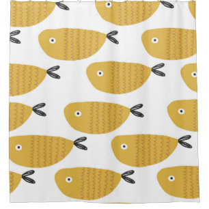 Cortina Para Box Padrão Infantil, Fishes Engraçados.