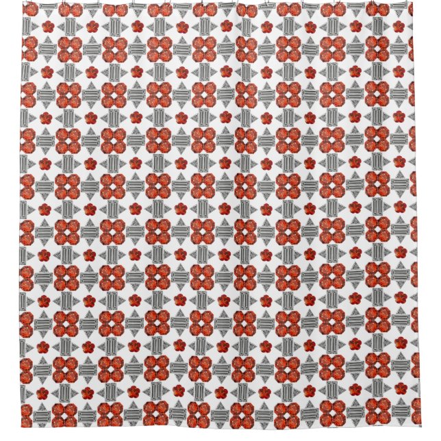 Cortina Para Box Padrão Laranja Diamond (Frente)