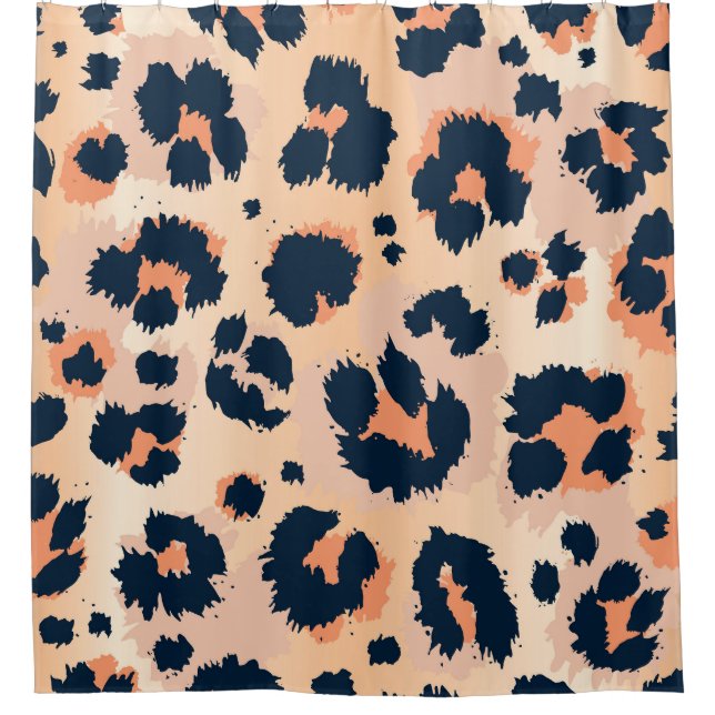 Cortina Para Box Padrão Leopardo: Design engraçado sem carne (Frente)