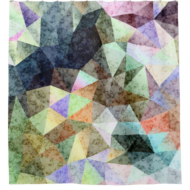 Cortina Para Box Padrão polígono mármico (Frente)