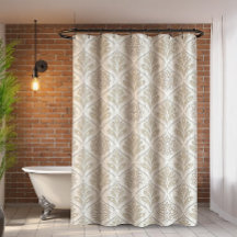 Padrão Quatrefoil Bege e Branco Brilhante