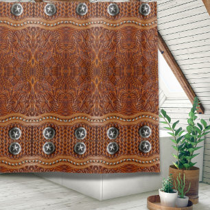 Cortina Para Box Padrão Rustic Southwest Cowboy Oeste