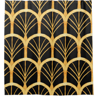 Cortina Para Box Padrão sem costura de aquarela desenhada à mão com