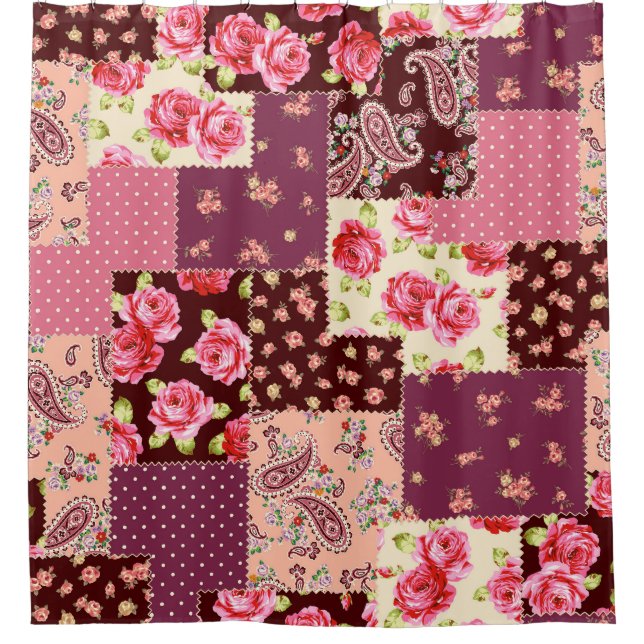 Cortina Para Box Padrão sem costura de corte de patch (Frente)