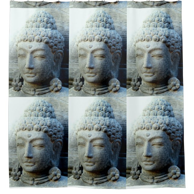 Cortina Para Box padrão stone buddhas (Frente)