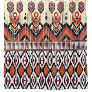 Cortina Para Box Padrão tribal colorido sem costura