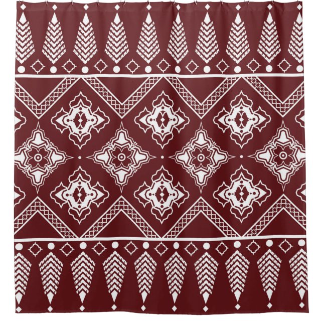 Cortina Para Box Padrão tribal contínuo (Frente)