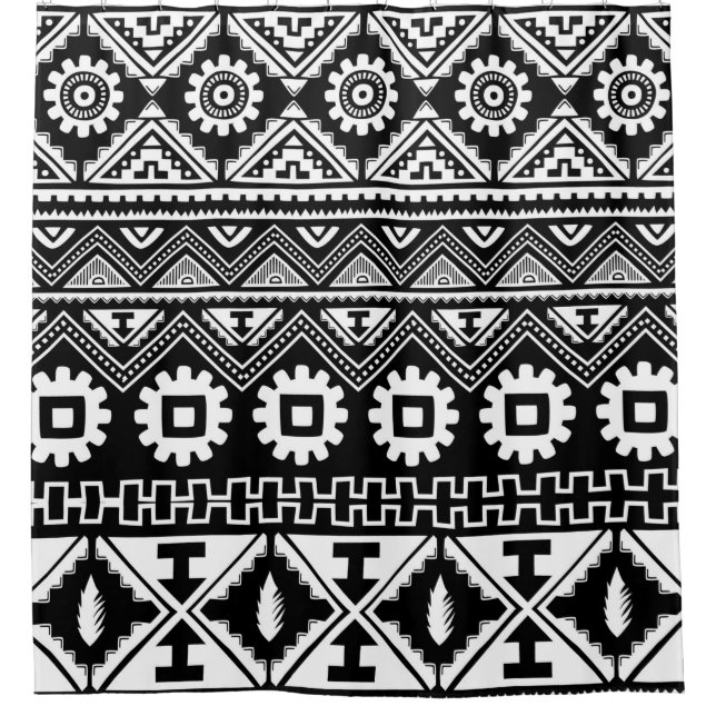Cortina Para Box Padrão tribal contínuo (Frente)