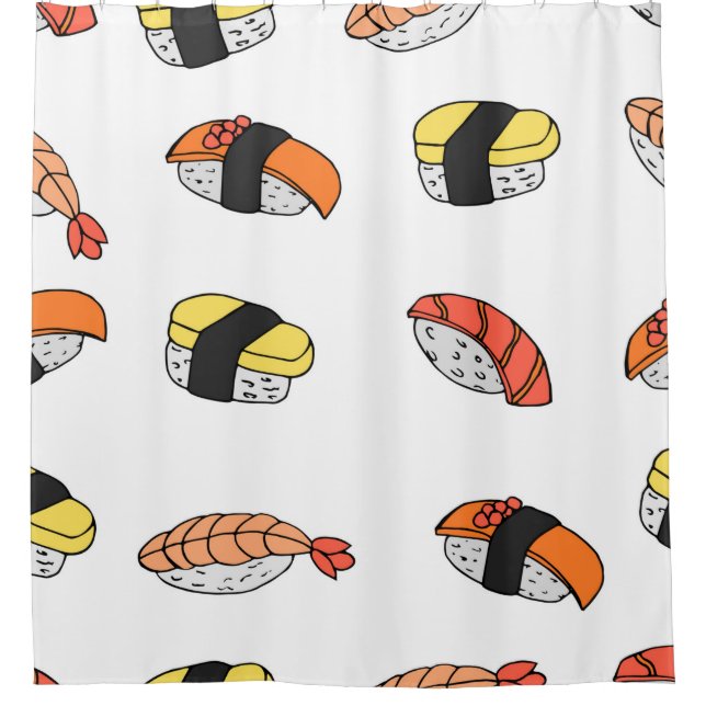 Cortina Para Box padrão uniforme de Sushi (Frente)