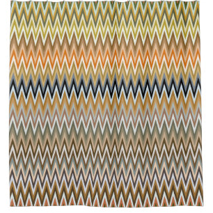 Cortina Para Box Padrão Zigzag Multicolor