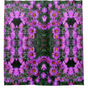 Cortina Para Box Padrões de Abstrato de Arte do Aster de outono ros