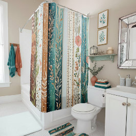 Cortina Para Box Padrões mistos shabby chic