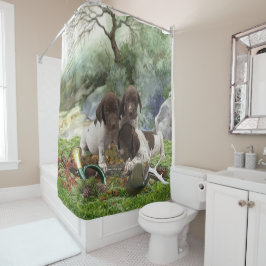 Cortina Para Box Pãezinhos bonitos de Pointer Shorthired Alemães