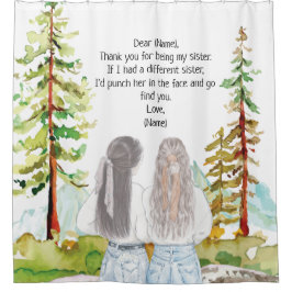 Cortina Para Box Paisagem de Aquarela com 2 Mensagem Personalizada 