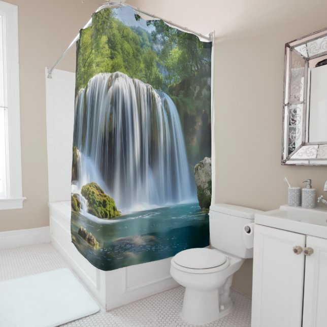 Cortina Para Box Paisagem em Cascata (In Situ)