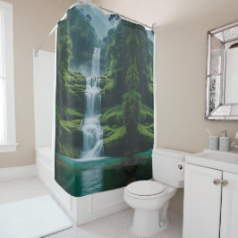 Cortina Para Box Paisagem mágica em cascata