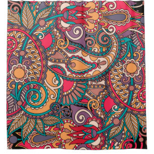Cortina Para Box Paisley Floral Colorida