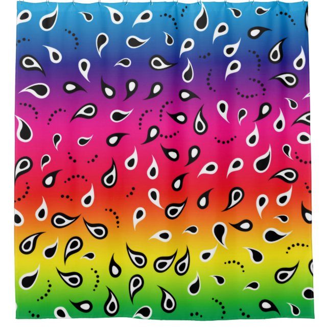 Cortina Para Box Paisley Rainbow (Frente)