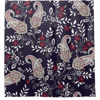 Cortina Para Box Paisley tradicional indiano, padrão perfeito.