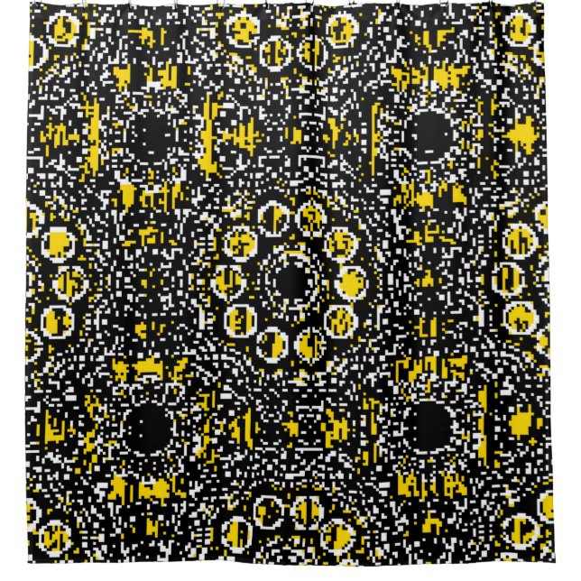 Cortina Para Box Paisleys elegante padrão de colheita floral (Frente)