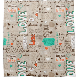 Cortina Para Box Palavras de amor